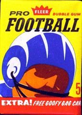 1963 Fleer football card wrapper