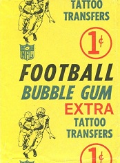 1964 Philadelphia 1 cent football card wrapper