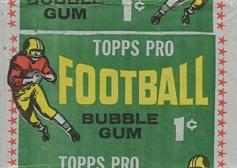 1964 Topps 1 cent football card wrapper