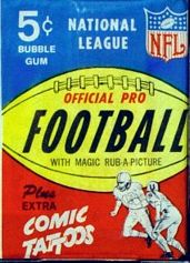 1965 Philadelphia football card wrapper