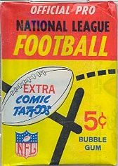 1966 Philadelphia football card wrapper