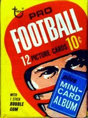 1969 Topps football card wrapper