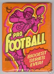 1973 Topps football card wrapper