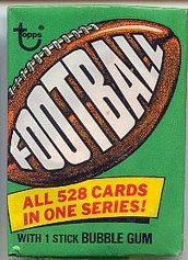 1974 Topps football card wrapper