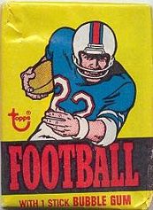 1976 Topps football card wrapper