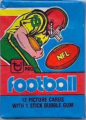 1979 Topps football card wrapper